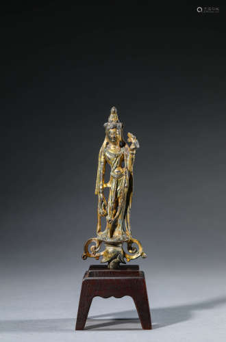 Bronze-gilt Guanyin Bodhisattva