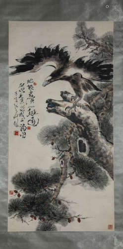 A Chinese Scroll Painting by Gao Jian Wen