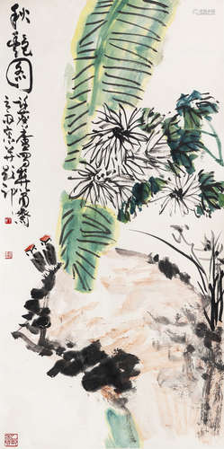 1916*2011 许麟庐  花鸟 纸本设色 镜芯