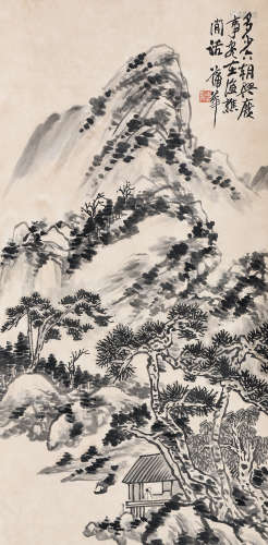 （1839-1911） 蒲华  渔樵闲话 纸本水墨 立轴