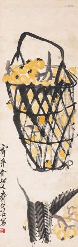（1864-1957） 齐白石  琵琶图 纸本设色 立轴