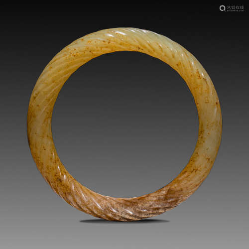 China Han Dynasty
Hetian jade twisted wire ring