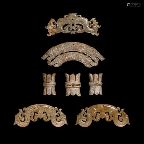 China Han Dynasty
A set of Hetian jade ornaments