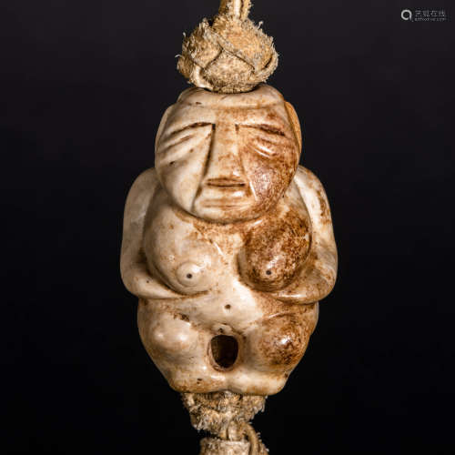 Hongshan period in China
Chicken bone white jade goddess sta...