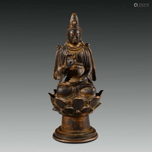 China Liao Dynasty
Gilt bronze Buddha statue