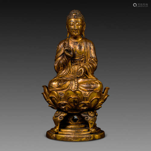 China Liao Dynasty
Gilt bronze Buddha statue