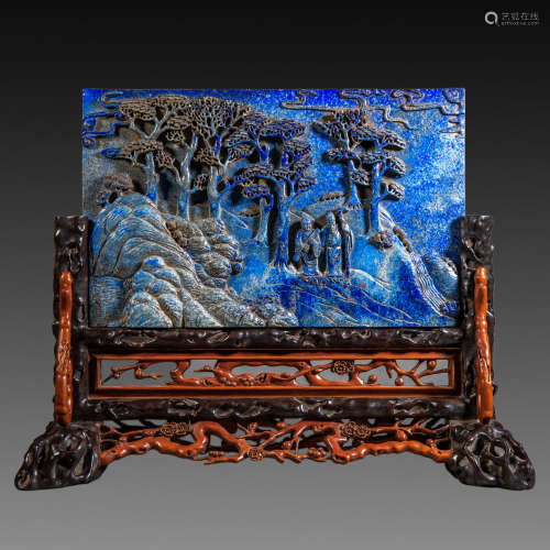 China Qing Dynasty
Lapis lazuli screen