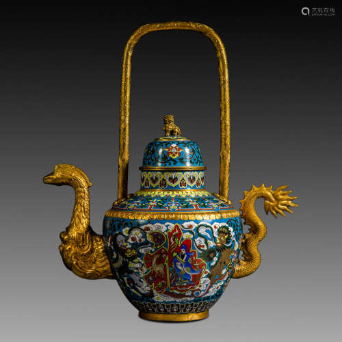 China Qing Dynasty
Enamel Portable Pot