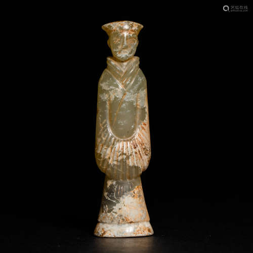 China Han Dynasty
Hetian jade human-shaped handle