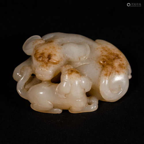 China Ming Dynasty
Hetian jade double badger playing with ha...