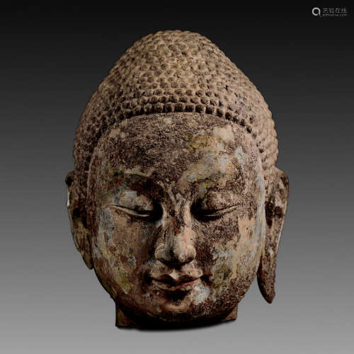 China Tang Dynasty
bluestone Buddha head