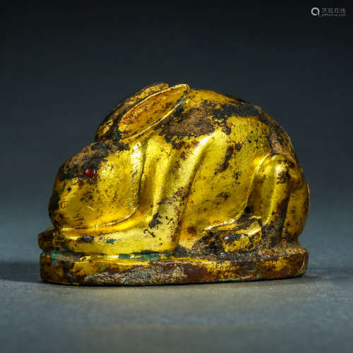 China Han Dynasty
Gilt Bronze Rabbit Ornament