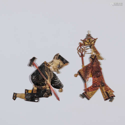 China Qing Dynasty A group of cowhide shadow puppets 