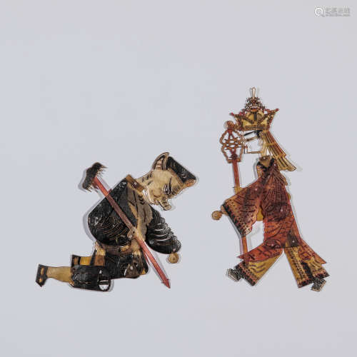 China Qing Dynasty
A group of cowhide shadow puppets 