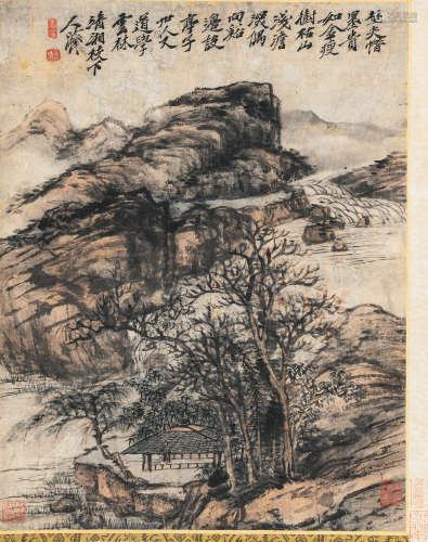 （1642-约1707） 石涛 幽居图 纸本设色 立轴