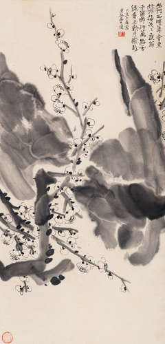 （1686-1759） 汪士慎 墨梅 纸本水墨 立轴