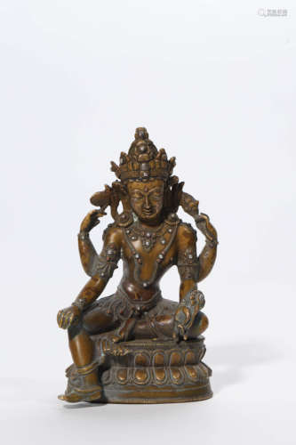 Copper Alloy Figure of Guanyin