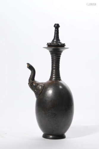 Silver Made Elephant-Lid Ewer