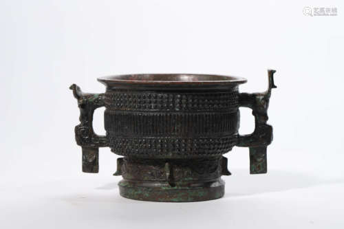 Bronze Double-Eared Vessel Gui