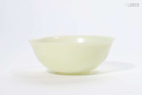 Carved Hetian Jade Bowl