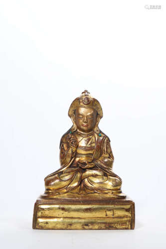 Gilt Bronze Figure of Padmasambhava