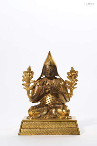 Gilt Bronze Figure of Tsong-Kha-Pa