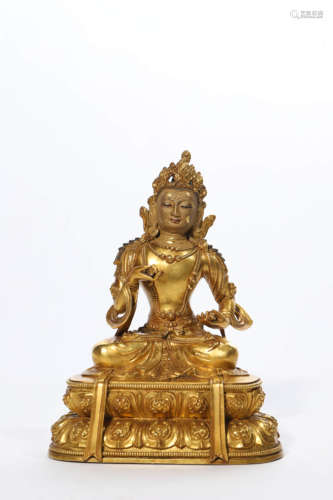 Gilt Bronze Figure of Vajrasattva