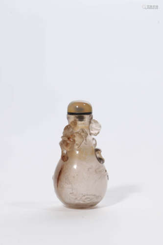 Rock Crystal Dragon Snuff Bottle