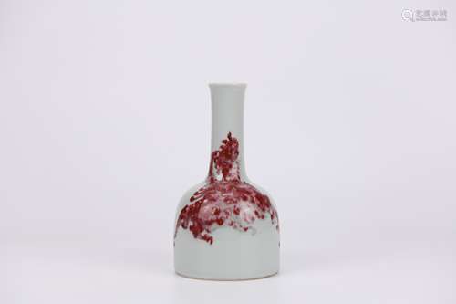 Copper Red Glaze Phoenix Zun