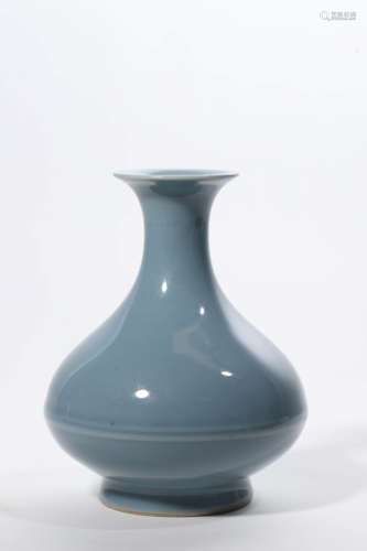 Sky-Blue Glaze Flaring Vase