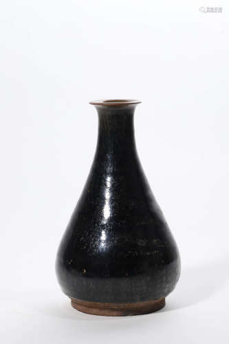 Jian Ware Black Glaze Pear-Shape Vase
