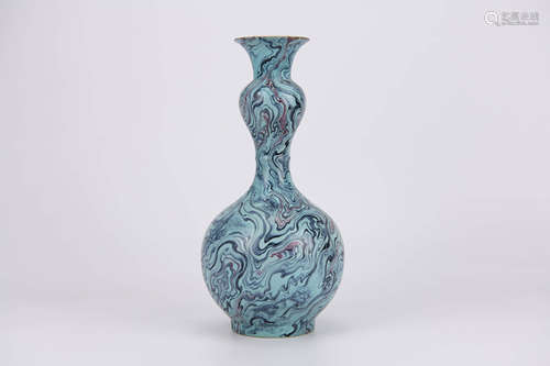 Flambe Glaze Double-Gourd-Shape Vase