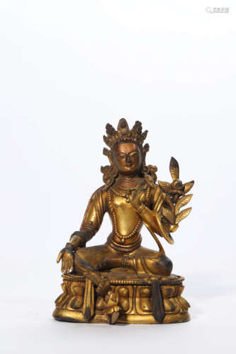 Gilt Bronze Figure of Tara