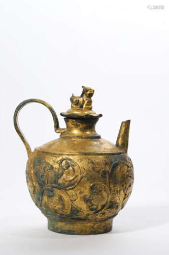 Gilt Bronze Grass and Beast Ewer