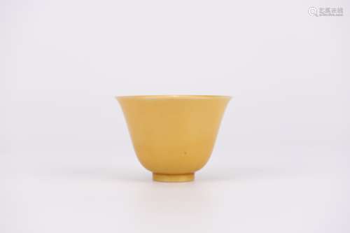 Yellow Glaze Tea Cup