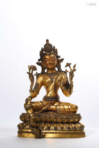 Gilt Bronze Figure of Tara