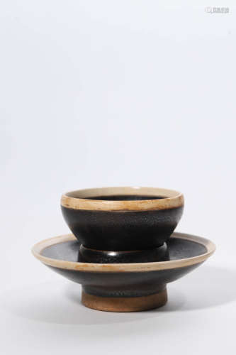 Jian Ware Tea Cup and Cup Stand