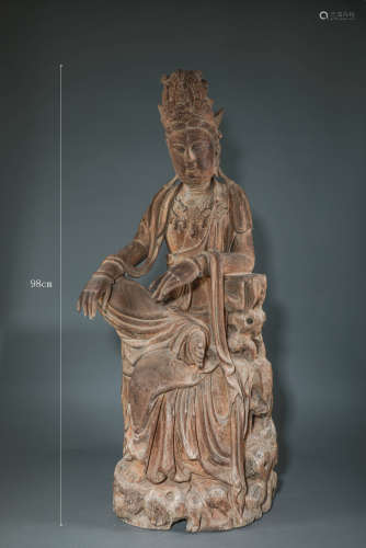 Wooden Guanyin statue of Ming Dynasty