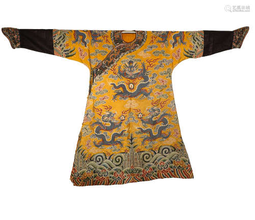 Brocade Dragon Robe of Qing Dynasty