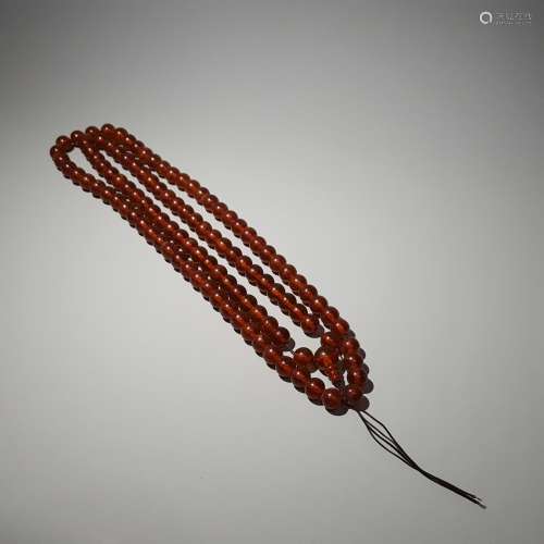 Amber string in Qing Dynasty