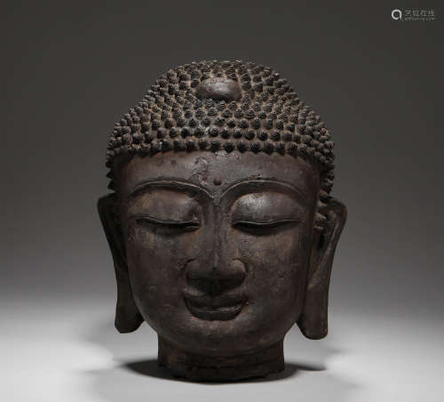 Shakyamuni bronze Buddha head in Ming Dynasty