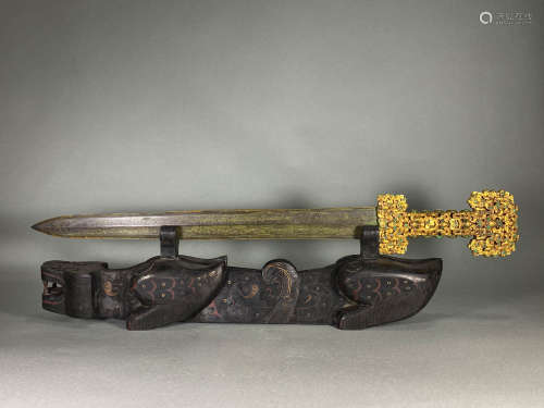 Warring States Bronze gilded sword