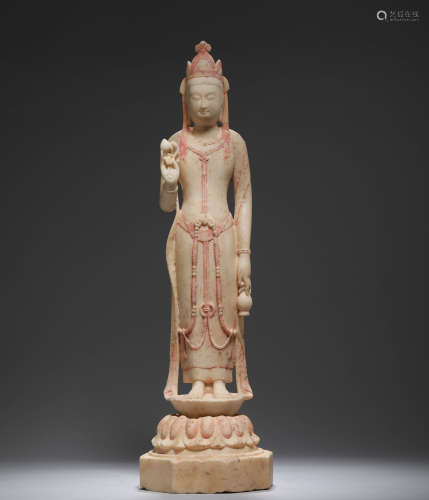White marble Guanyin statue of Northern Wei Dynasty