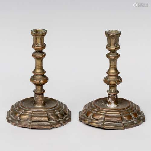 Pair of candlesticks; Italy, last third of the 17th century....