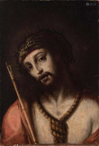 Spanish school; 17th century. "Ecce Homo". Oil on ...