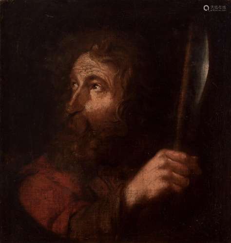 Italian school; circa 1640. "San Matias". Oil on c...