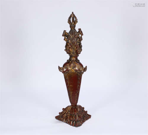 A Gilt-bronze Phurba Qing Style