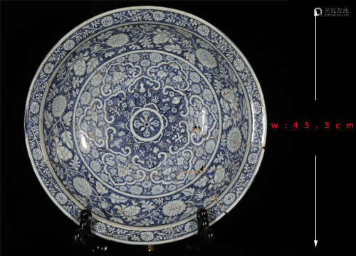 The market of blue and white flowers in the Yuan Dynasty