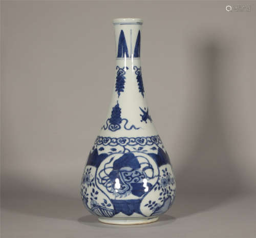 Blue and White Vase Tianqi Style