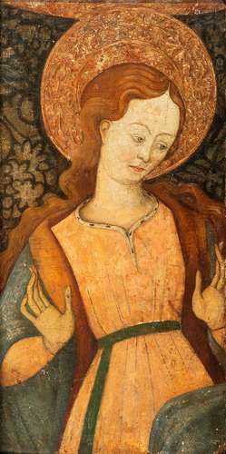 Catalan school, ca. 1400. "Magdalena". Oil on pane...